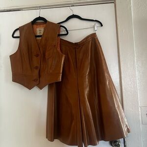 Leather Cowgirl Vest and Skort